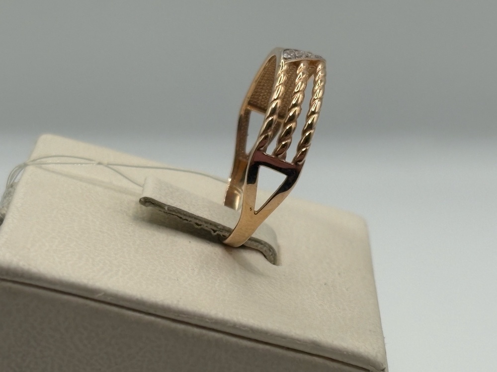 КОЛЬЦО С КАМНЯМИ (Au 585)