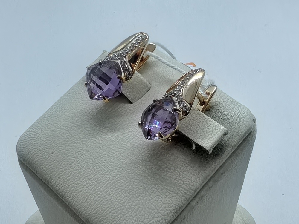 СЕРЬГИ С КАМНЯМИ (Au 585)