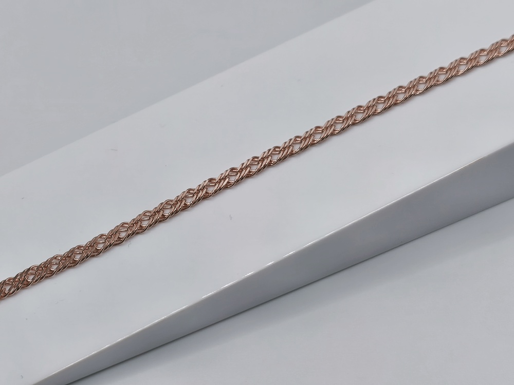 БРАСЛЕТ ПУСТОТЕЛЫЙ Ромб двойной (Au 585)