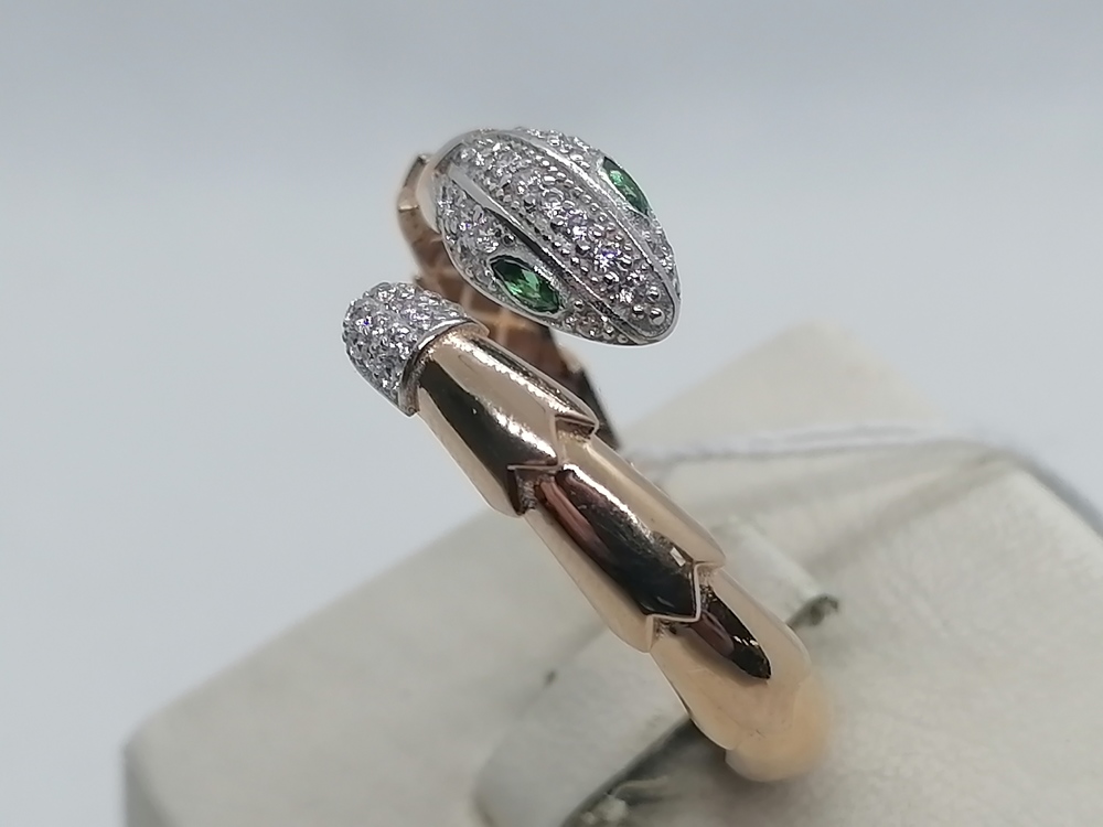 КОЛЬЦО С КАМНЯМИ (Au 585)