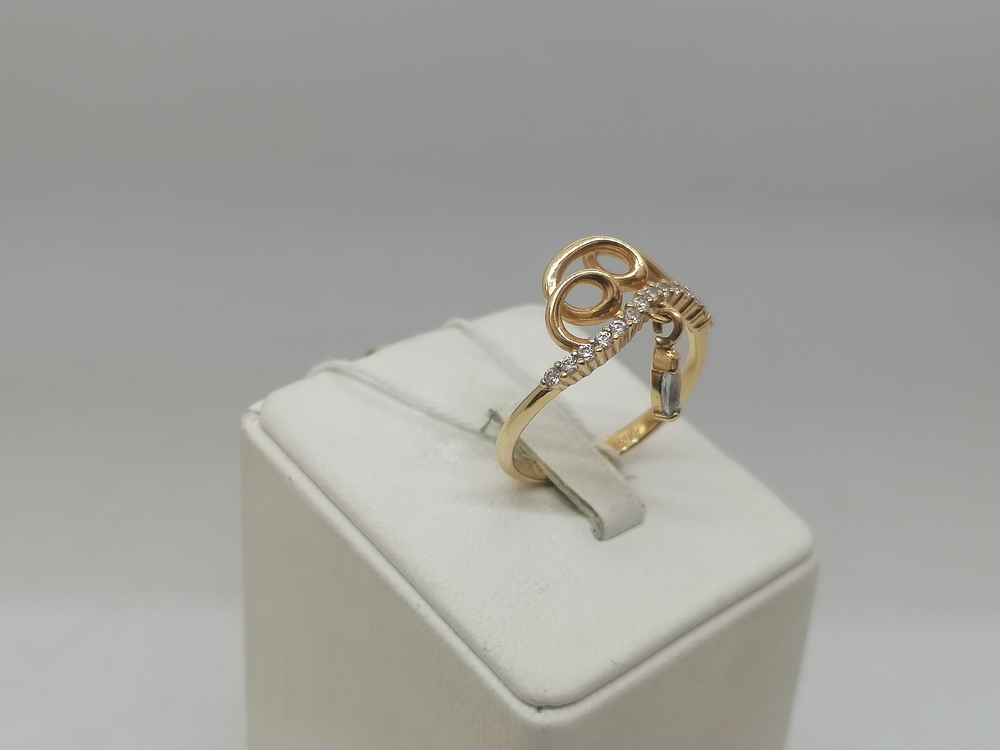 КОЛКМИ585 КОЛЬЦО С КАМНЯМИ (Au 585)