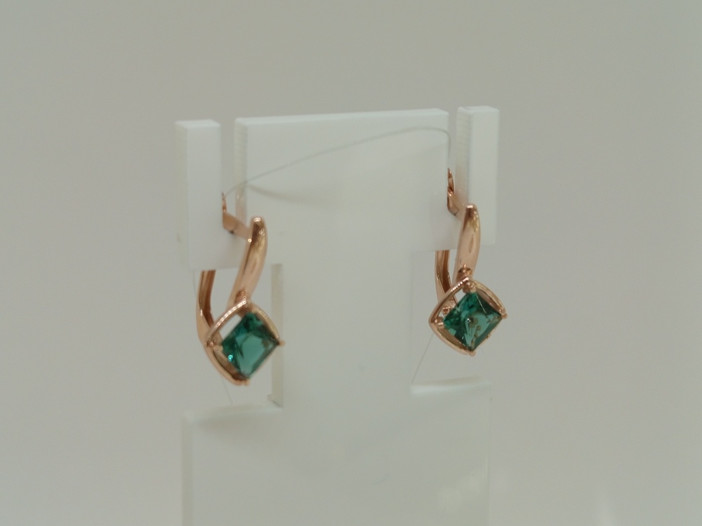 СЕРЬГИ С КАМНЕМ (Au 585)