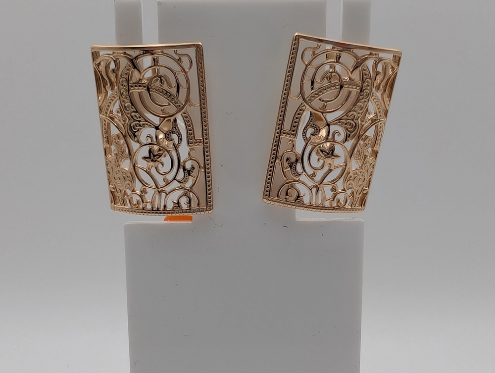 СБКМ585 СЕРЬГИ БЕЗ КАМНЯ (Au 585)