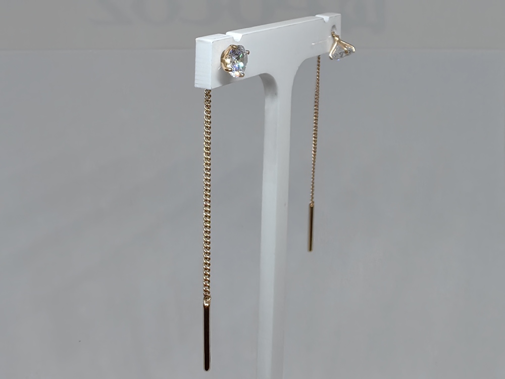 СЕРЬГИ ПРОДЕВКИ с камнем (Au 585)