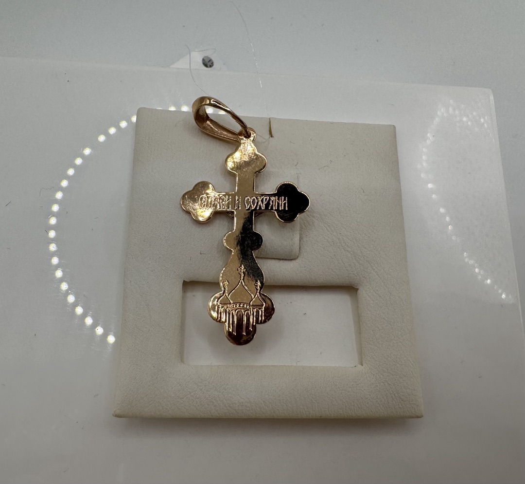 ПОДВЕСКА КРЕСТ без камня (Au 585)