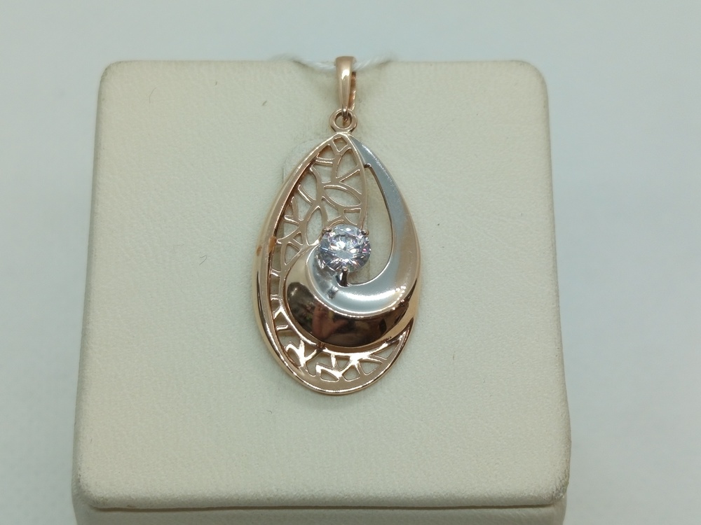 ПОДКМ585 ПОДВЕСКА С КАМНЕМ (Au 585)