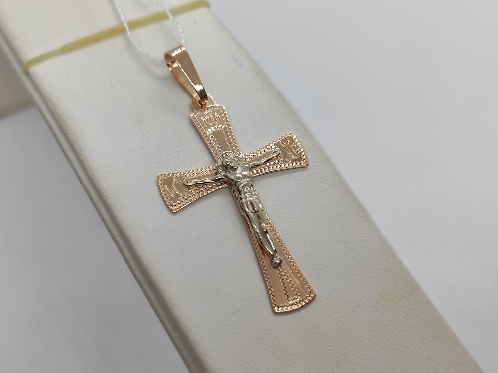 ПОДВЕСКА КРЕСТ без камня (Au 585)