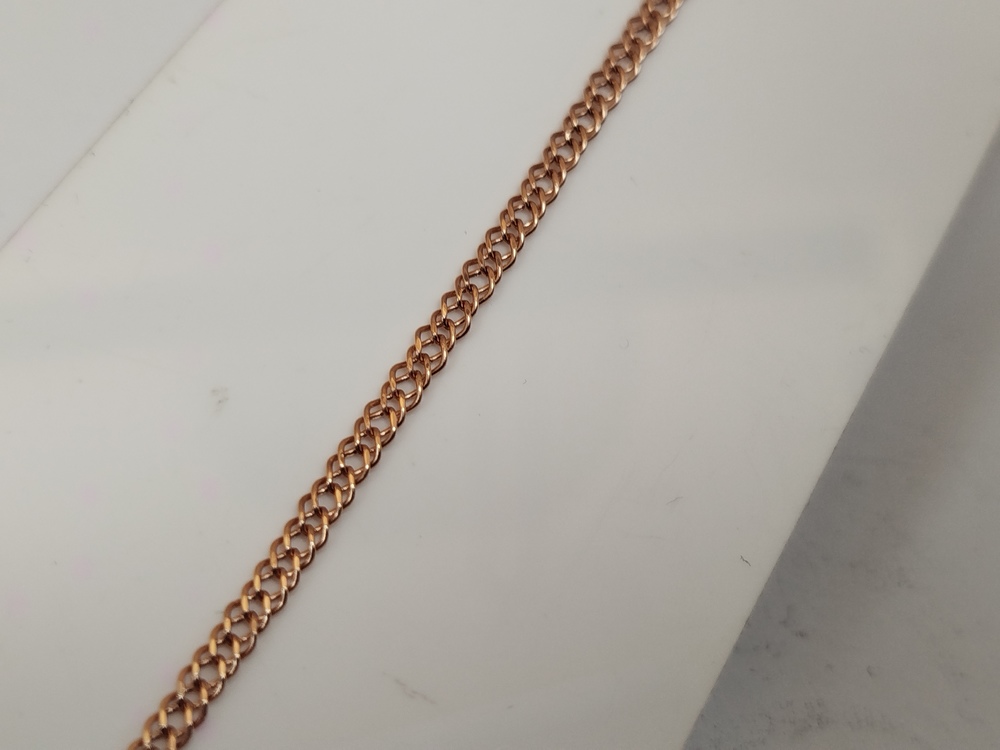 БРАСЛЕТ ПУСТОТЕЛЫЙ Ромб двойной Au 585