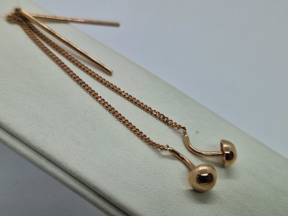 01-206918 СЕРЬГИ ПРОДЕВКИ без камня (Au 585)