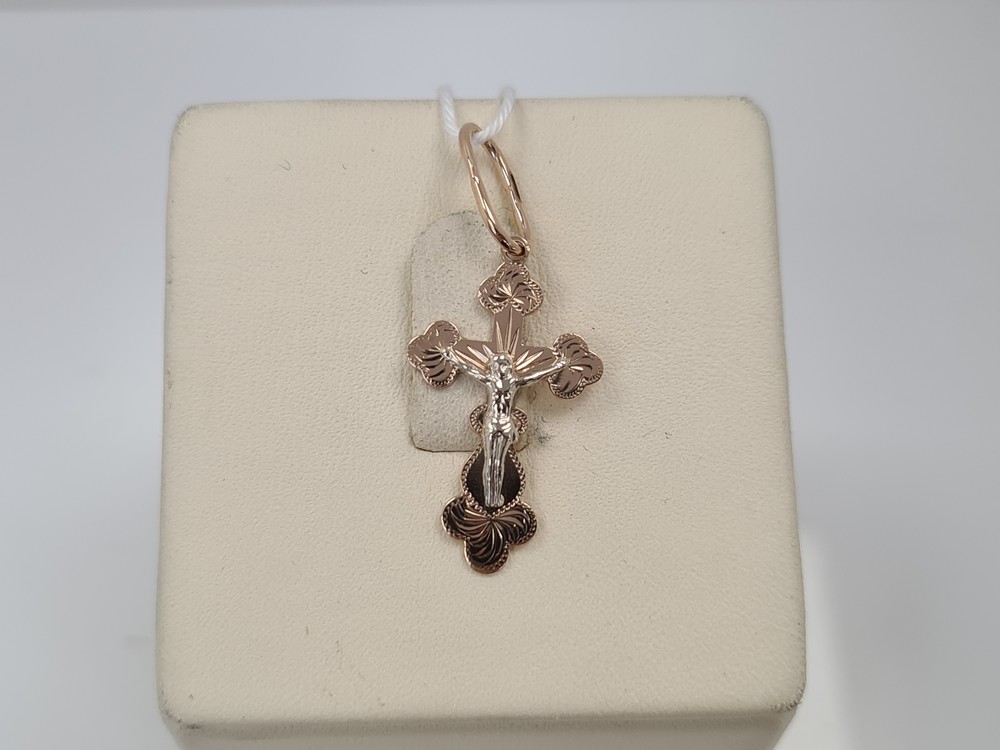 ПОДКБК585 ПОДВЕСКА КРЕСТ БЕЗ КАМНЯ (Au 585)