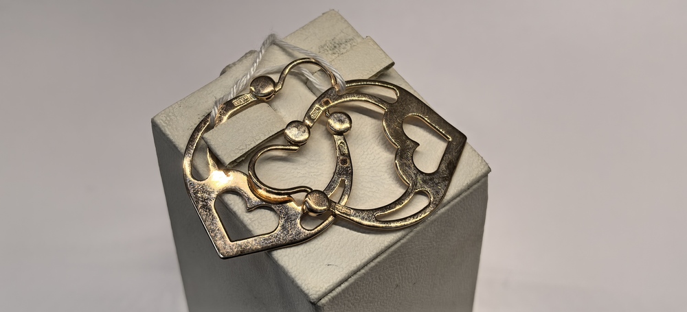 СБКМ583 СЕРЬГИ БЕЗ КАМНЯ (Au 583)