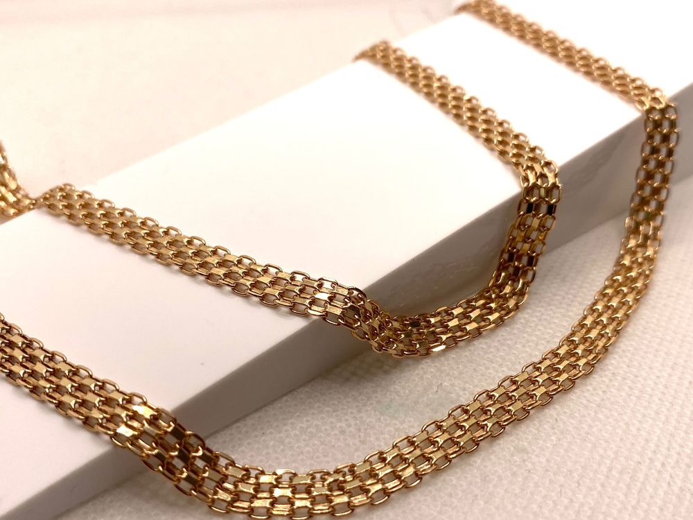 ЦЕПЬ ПУСТОТЕЛАЯ Бисмарк машинный (Au 585)