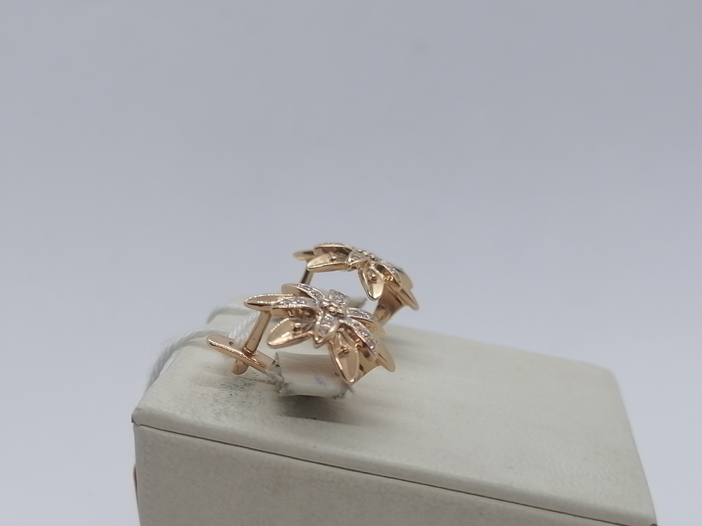 СКМИ585 СЕРЬГИ С КАМНЯМИ (Au 585)