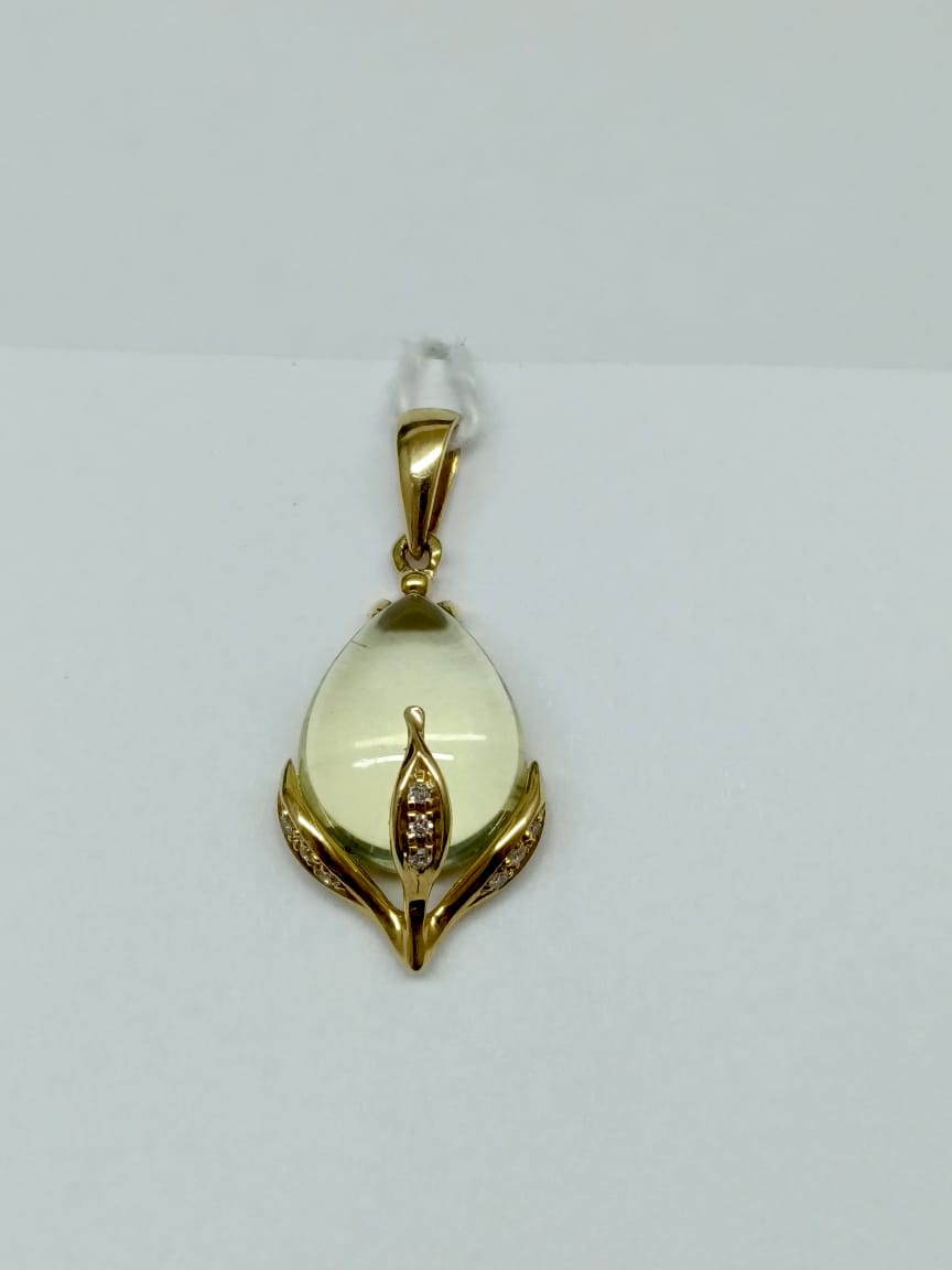 ПОДКМИ585 ПОДВЕСКА С КАМНЯМИ (Au 585)