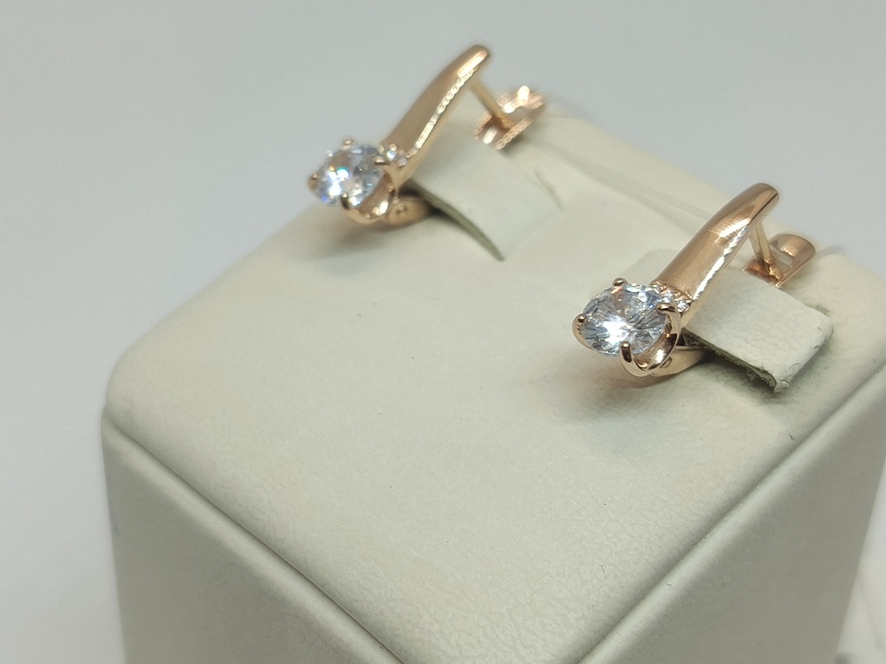 СЕРЬГИ С КАМНЕМ (Au 585)