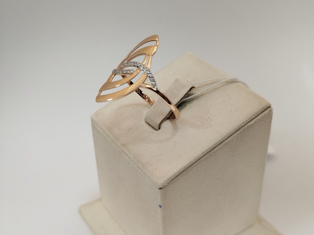 КОЛЬЦО С КАМНЯМИ (Au 585)