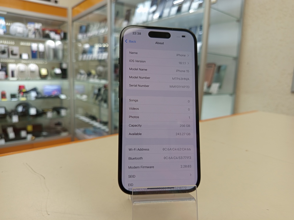 Смартфон Apple Iphone 15 256Gb