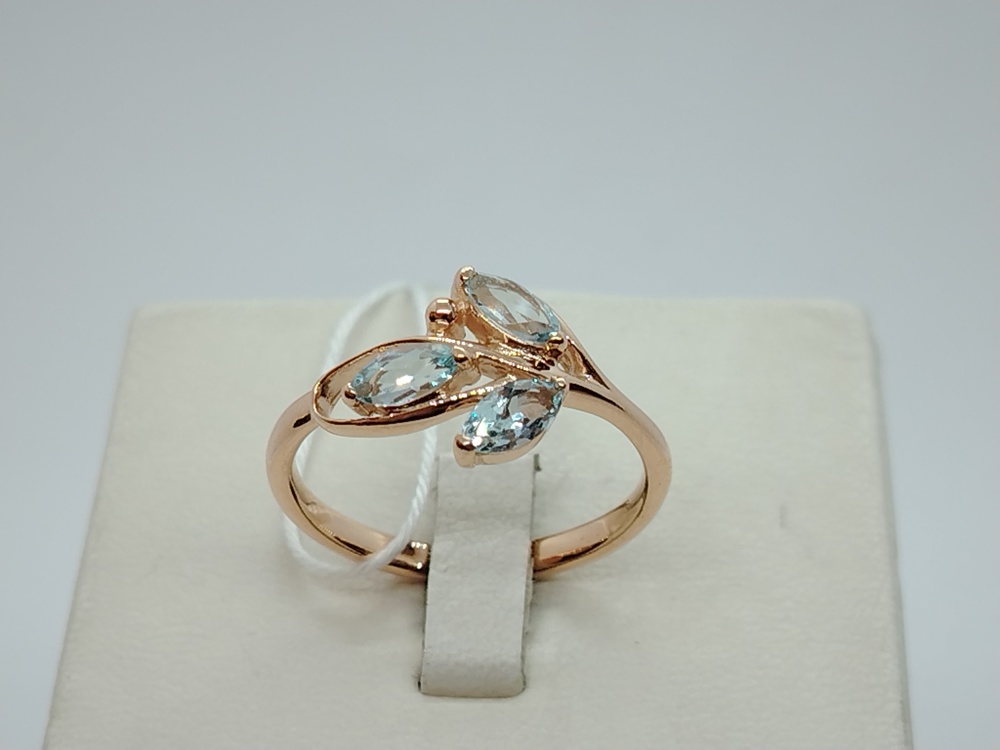 КОЛЬЦО С КАМНЯМИ (Au 585)