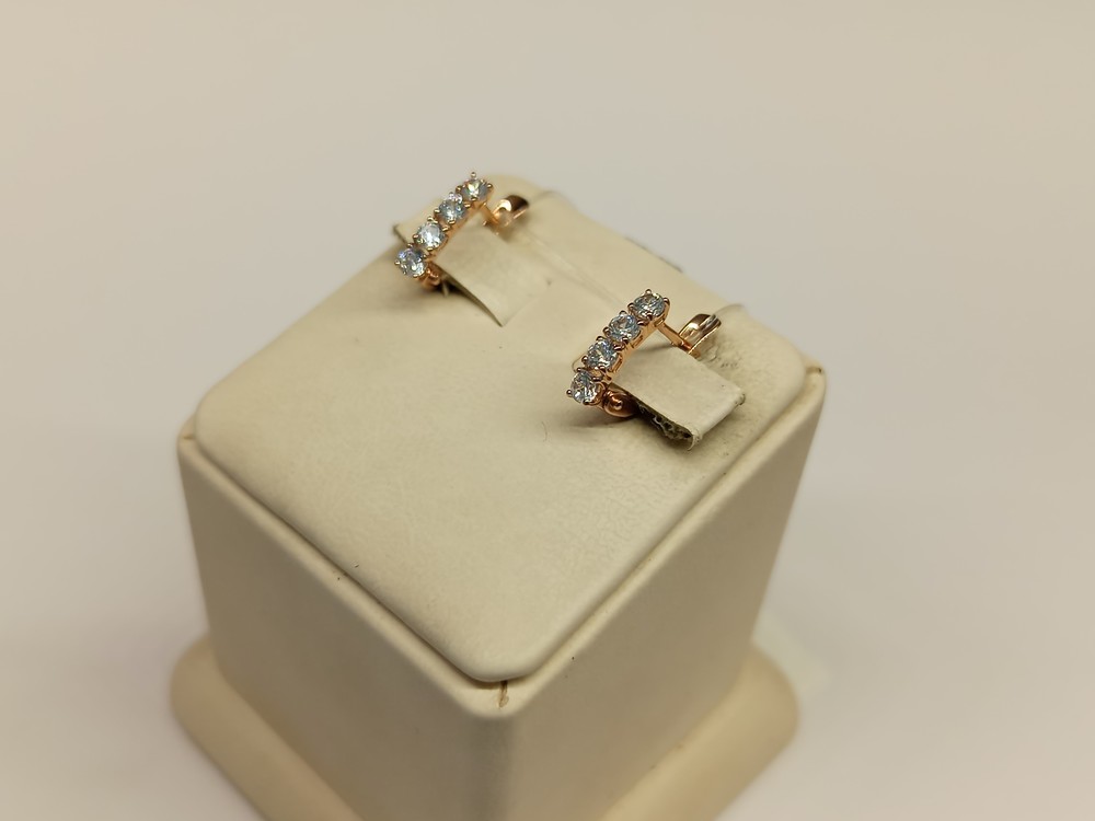 027449 СЕРЬГИ С КАМНЯМИ (Au 585)