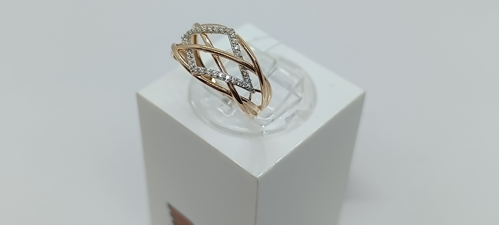 КОЛЬЦО С КАМНЯМИ (Au 585)