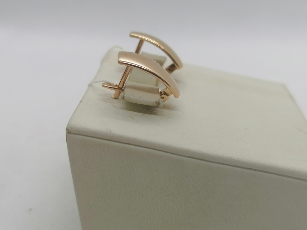 СБКМ585 СЕРЬГИ БЕЗ КАМНЯ (Au 585)