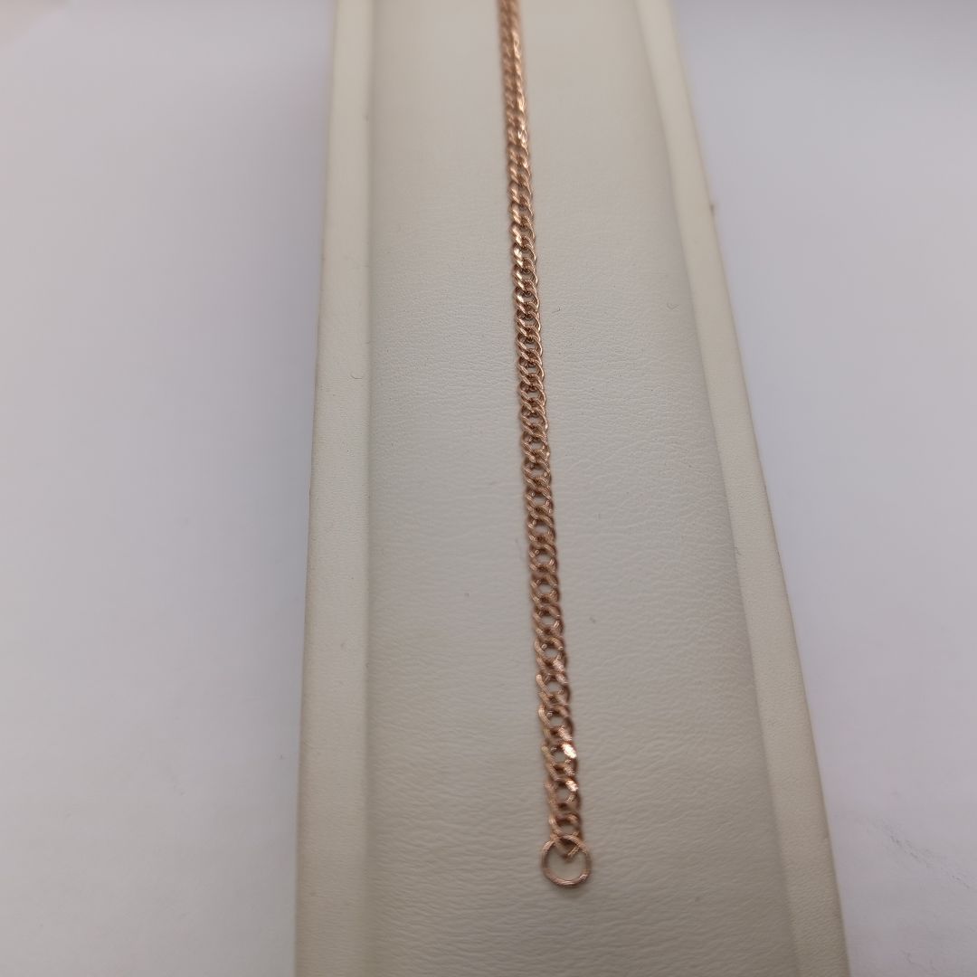 БРАСЛЕТ ПУСТОТЕЛЫЙ Ромб двойной Au 585