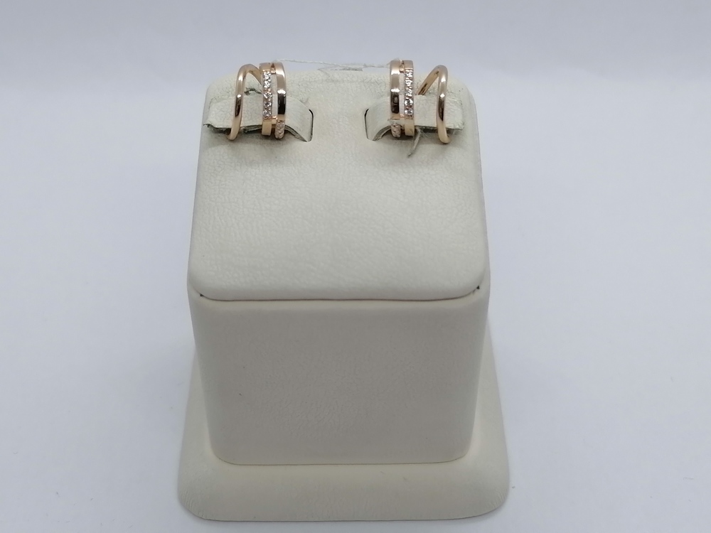 СКМИ585 СЕРЬГИ С КАМНЯМИ (Au 585)
