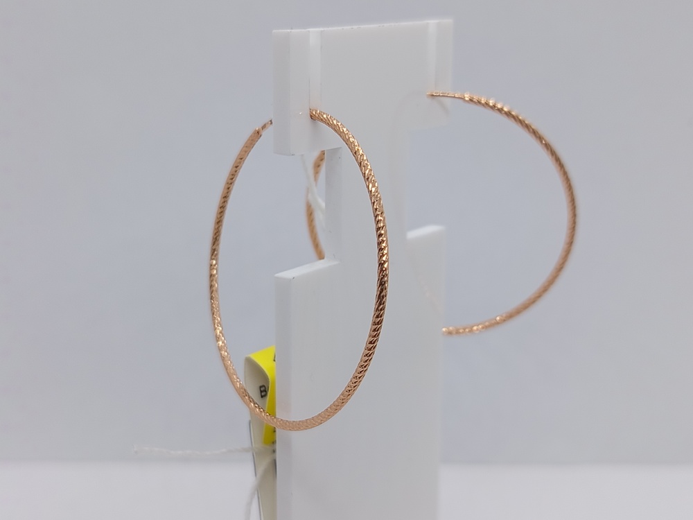 СЕРЬГИ КОНГО Рифленые (Au 585)