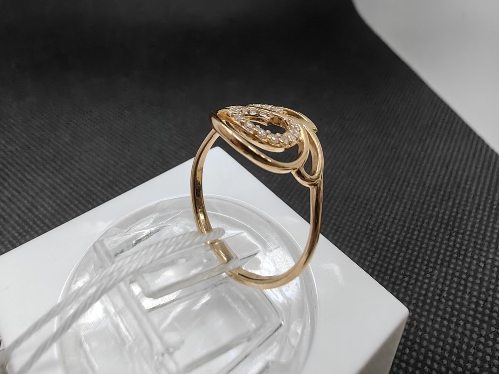 КОЛЬЦО С КАМНЯМИ (Au 585)