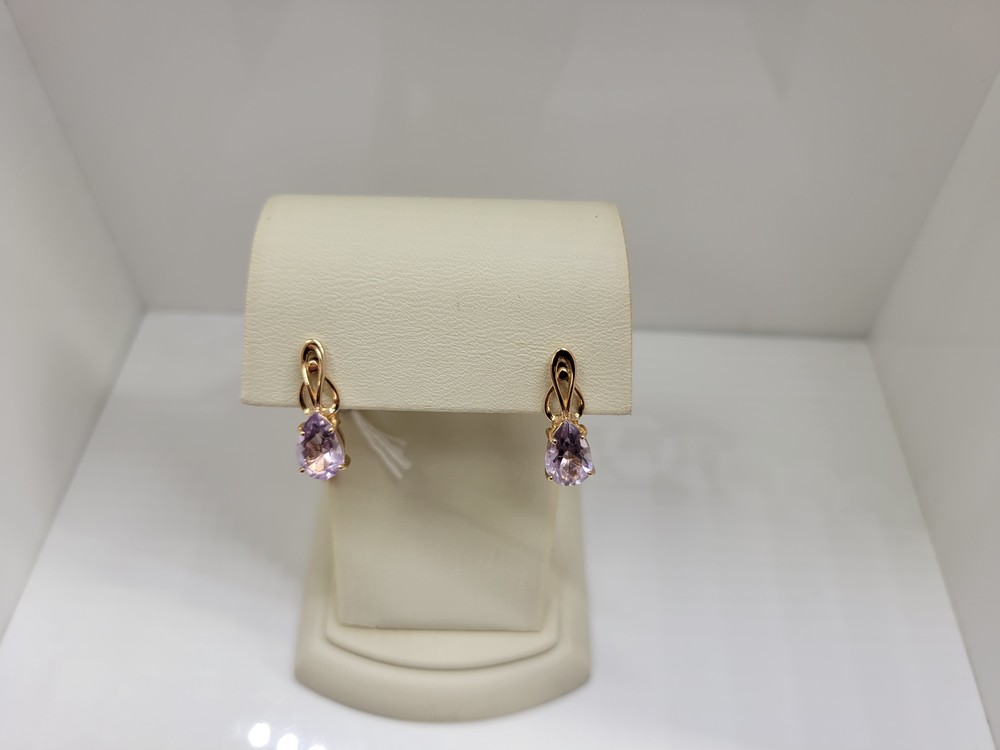 СЕРЬГИ С КАМНЕМ (Au 585)