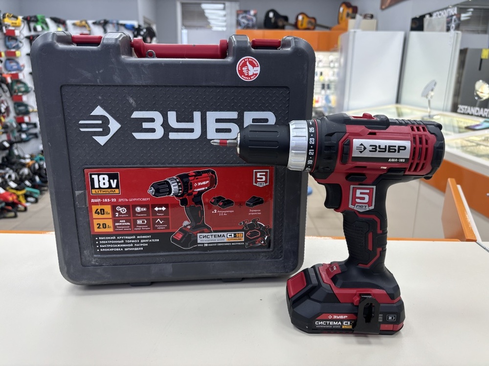 Шуруповерт Зубр ДШЛ-185
