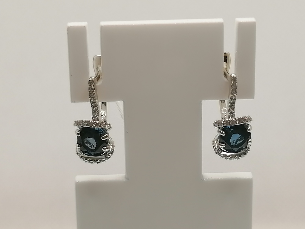 СКМИ585 СЕРЬГИ С КАМНЯМИ (Au 585)