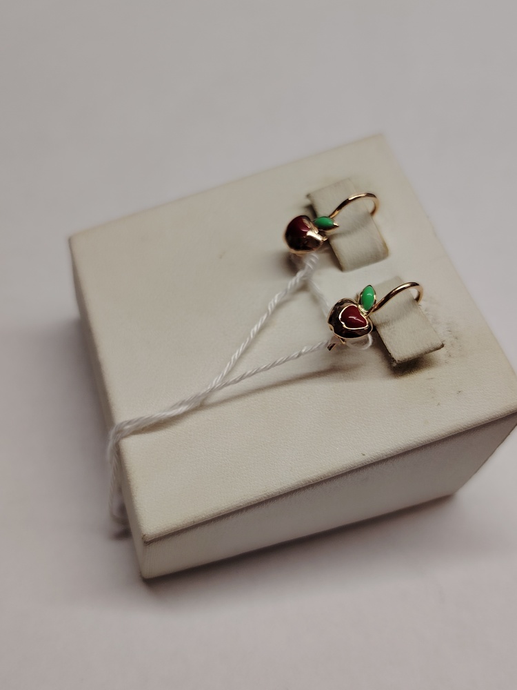 СКМИ585 СЕРЬГИ С КАМНЯМИ (Au 585)