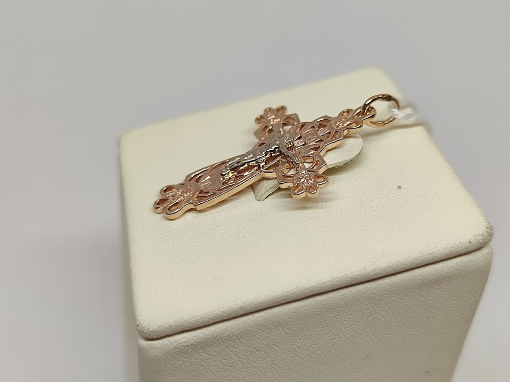 ПОДКБК585 ПОДВЕСКА КРЕСТ БЕЗ КАМНЯ (Au 585)