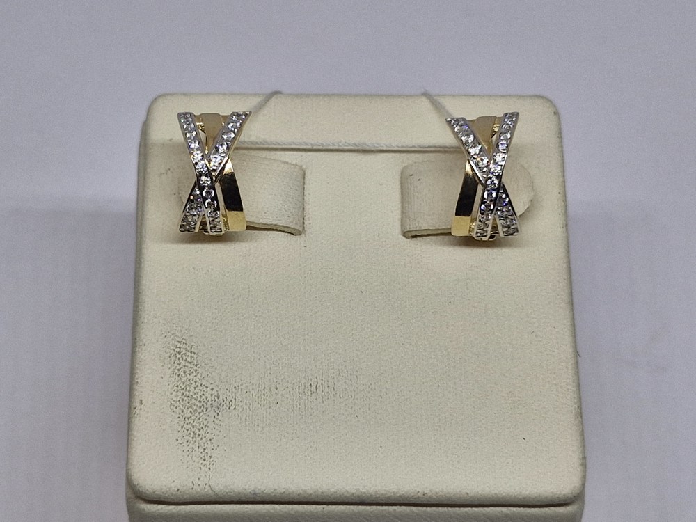 СКМИ585 СЕРЬГИ С КАМНЯМИ (Au 585)