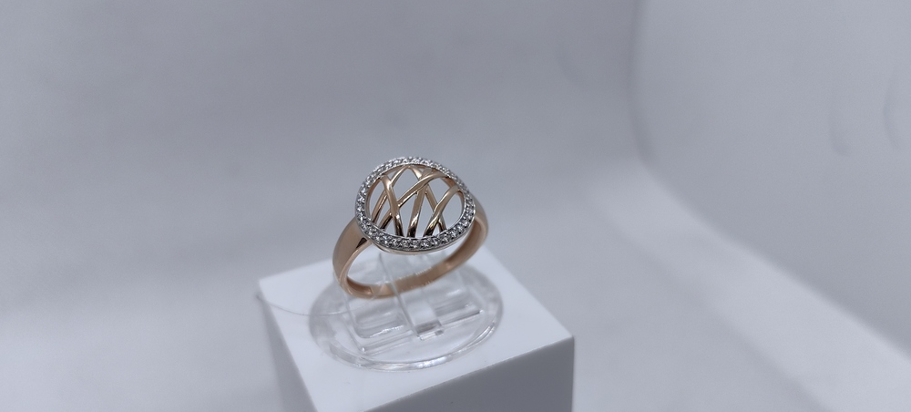 КОЛЬЦО С КАМНЯМИ (Au 585)