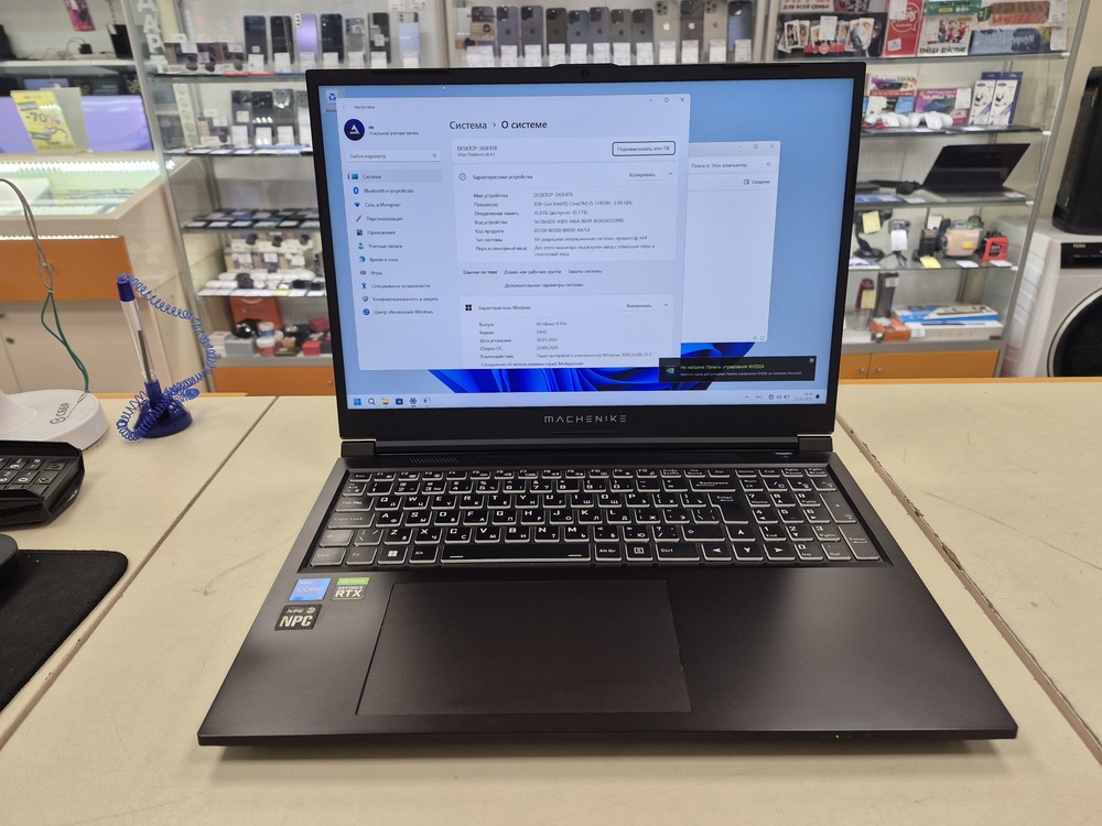 Ноутбук Machenike S16; Core I5-12450H, GeForce RTX 3050, 16 Гб, 512 GB, Нет