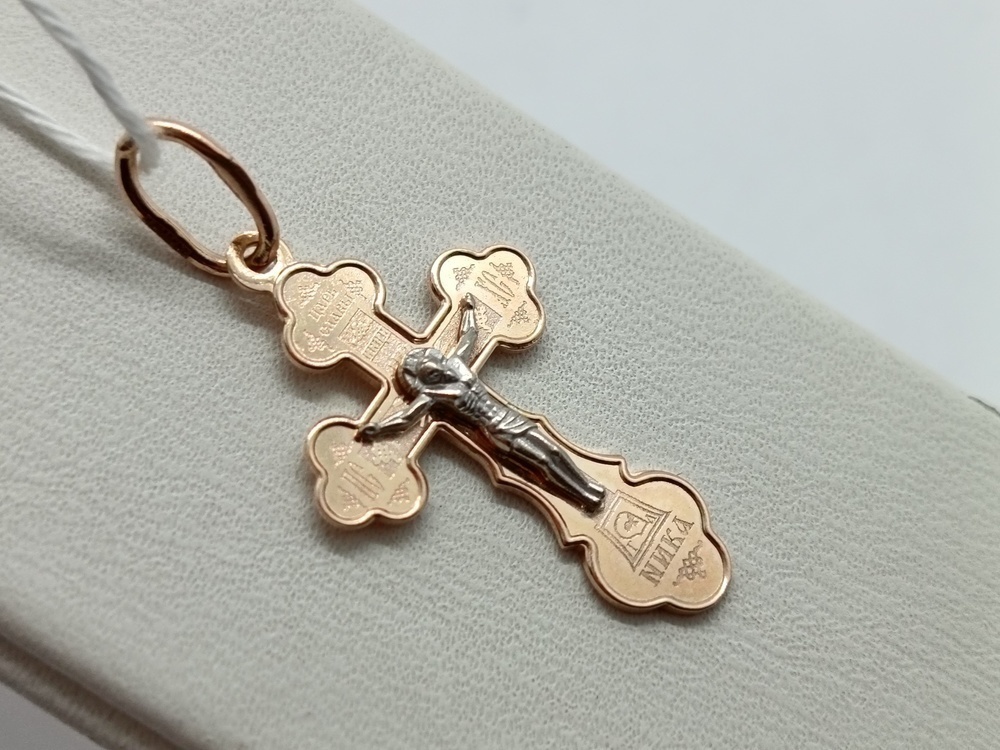 ПОДКБК585 ПОДВЕСКА КРЕСТ БЕЗ КАМНЯ (Au 585)