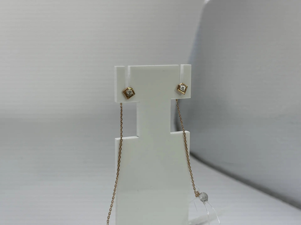 СЕРЬГИ ПРОДЕВКИ с камнем (Au 585)
