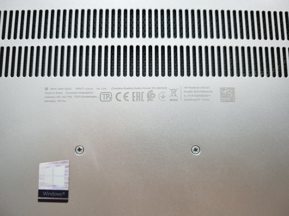 Ноутбук HP probook 445 g7; Ryzen 5 4500U, AMD Radeon (TM) Graphics, 8 Гб, 128 Гб, 500 Гб