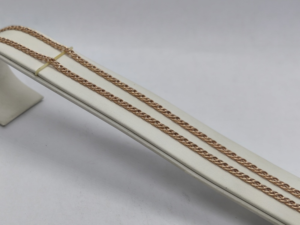 ЦЕПЬ ПУСТОТЕЛАЯ Ромб двойной (Au 585)