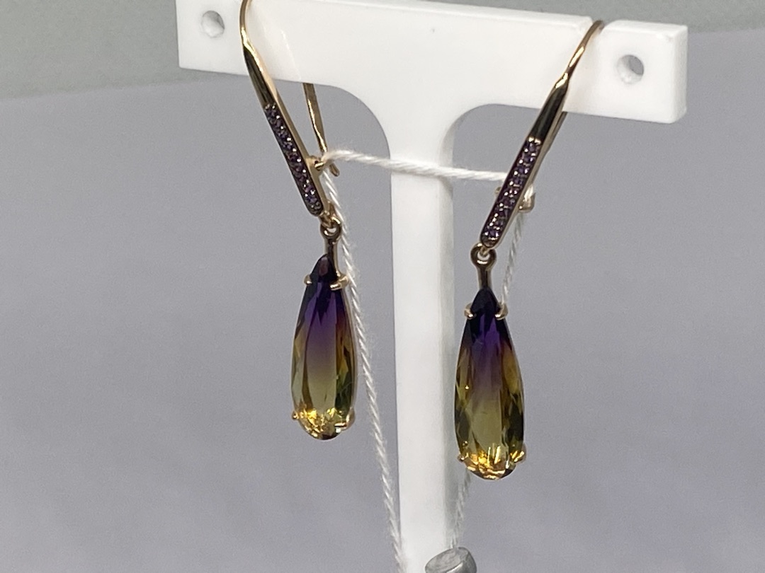 СЕРЬГИ С КАМНЯМИ (Au 585)