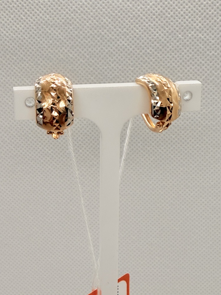 СЕРЬГИ С АЛМАЗНОЙ ГРАНЬЮ (Au 585)