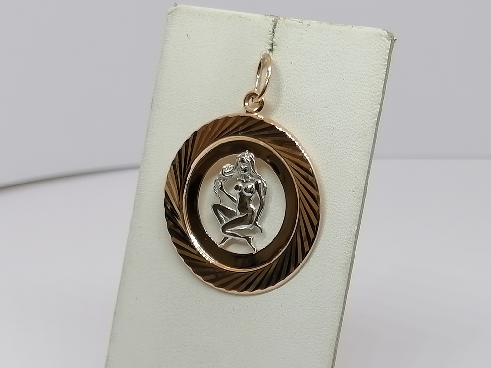 5654А/дева ПОДВЕСКА ЗНАК ЗОДИАКА ДЕВА (Au 585)