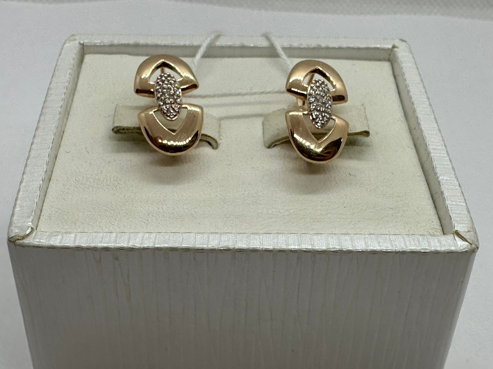 СКМИ585 СЕРЬГИ С КАМНЯМИ (Au 585)