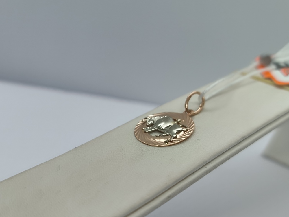 ПОДВЕСКА ЗНАК ЗОДИАКА ТЕЛЕЦ (Au 585)