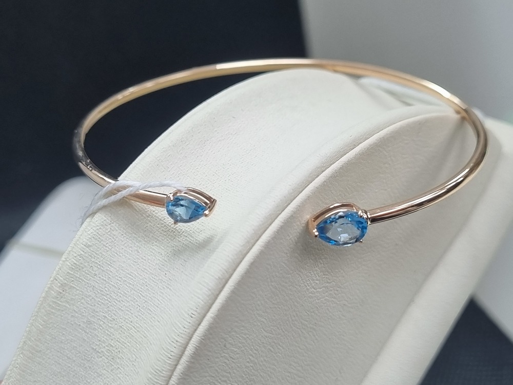 БРАСЛЕТ ЖЕСТКИЙ С КАМНЯМИ (Au 585)