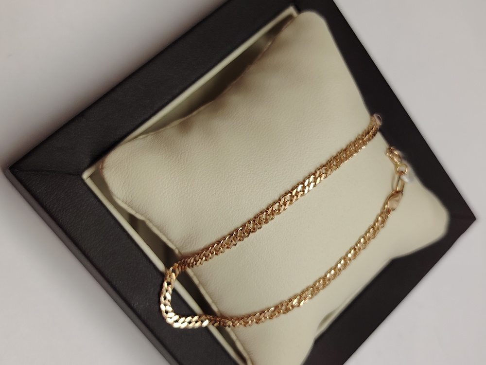 БРАСЛЕТ ПОЛНОВЕСНЫЙ Ромб двойной Au 585