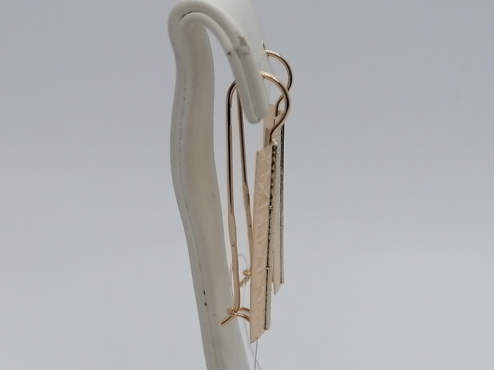 СЕРЬГИ ПЕТЕЛЬКА с камнями (Au 585)