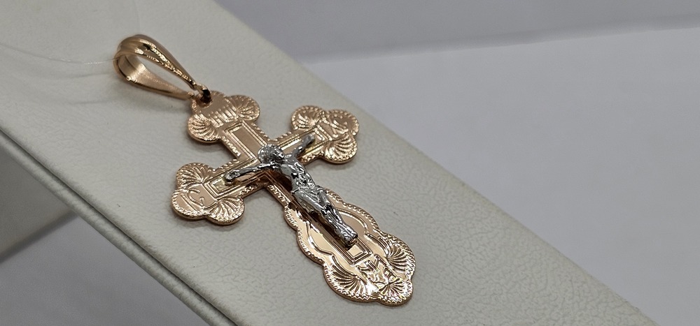 ПОДВЕСКА КРЕСТ без камня (Au 585)